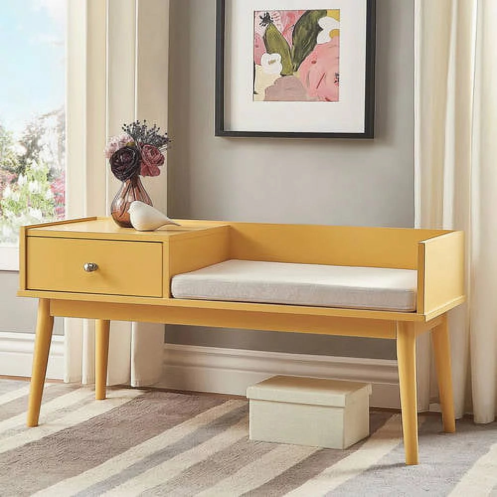 Wood Bench with 1 Drawer N91211