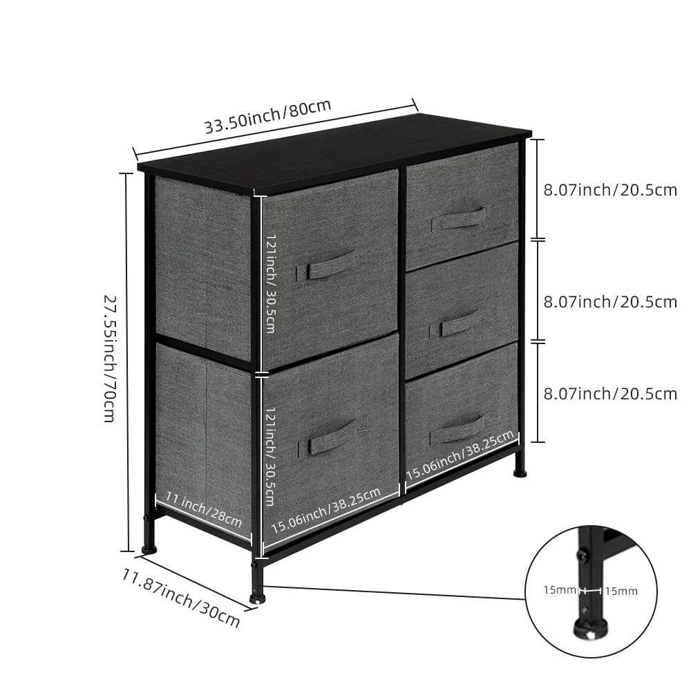 5 Drawer Storage Dresser T391621
