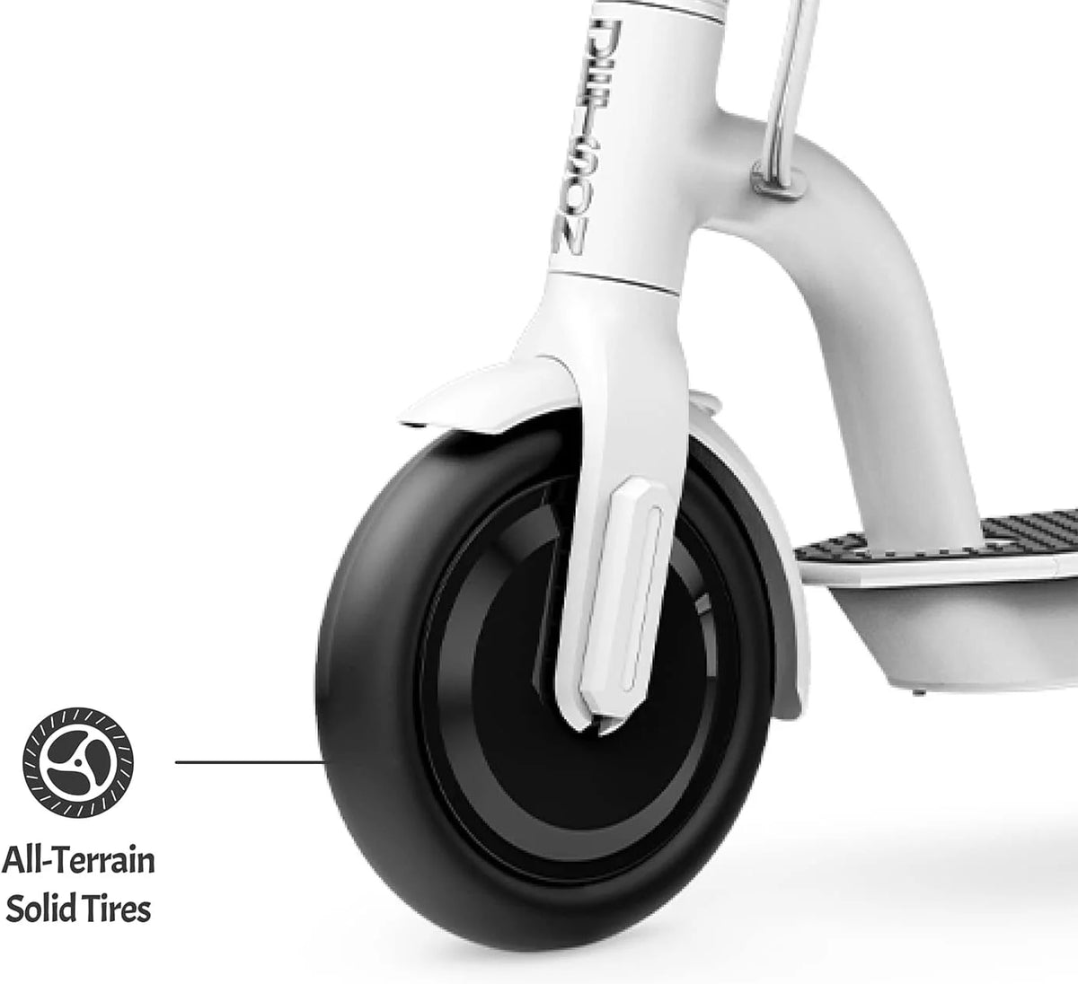 White Folding Electric Scooter with Phone Holder and LCD Display W7227