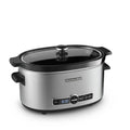 6-Quart Stainless Steel Slow Cooker with Glass Lid J22022