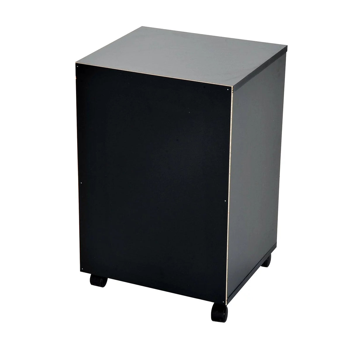 24" Rolling End Table Cart Nightstand Organizer, Black F35471