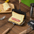 Non-Stick Dual-Sided Sandwich Waffle Maker Alloy Panini Grill Q1201