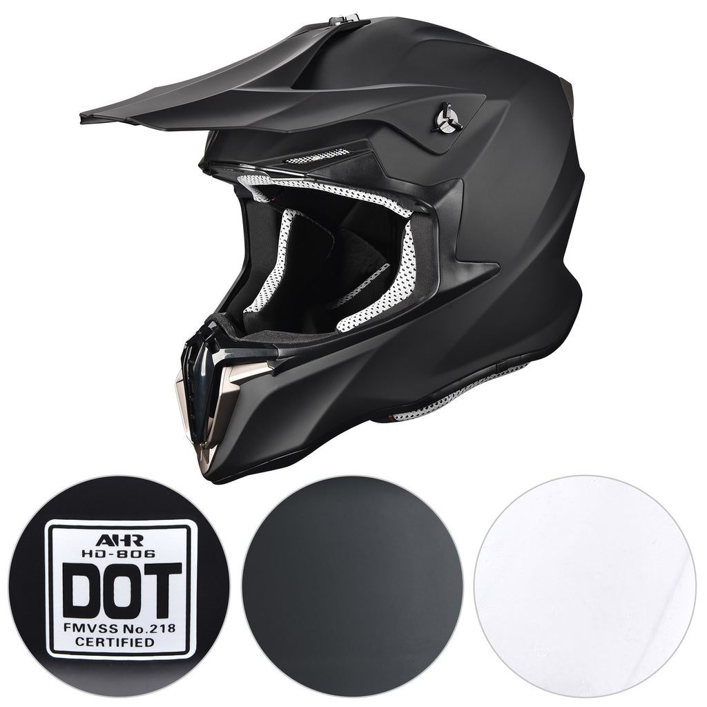Matte Black Full Face Helmet A206