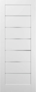 White Silk Frosted Opaque Glass Barn Door Panel 30 x 84 N3464