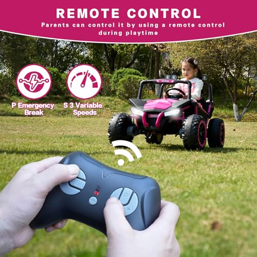 24V 2 Seat Electric Ride on Toy Car with 4 75W Motors J312