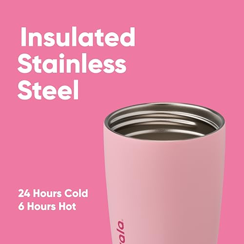 Pink 12 oz Insulated Stainless Steel Coffee Tumbler J82893