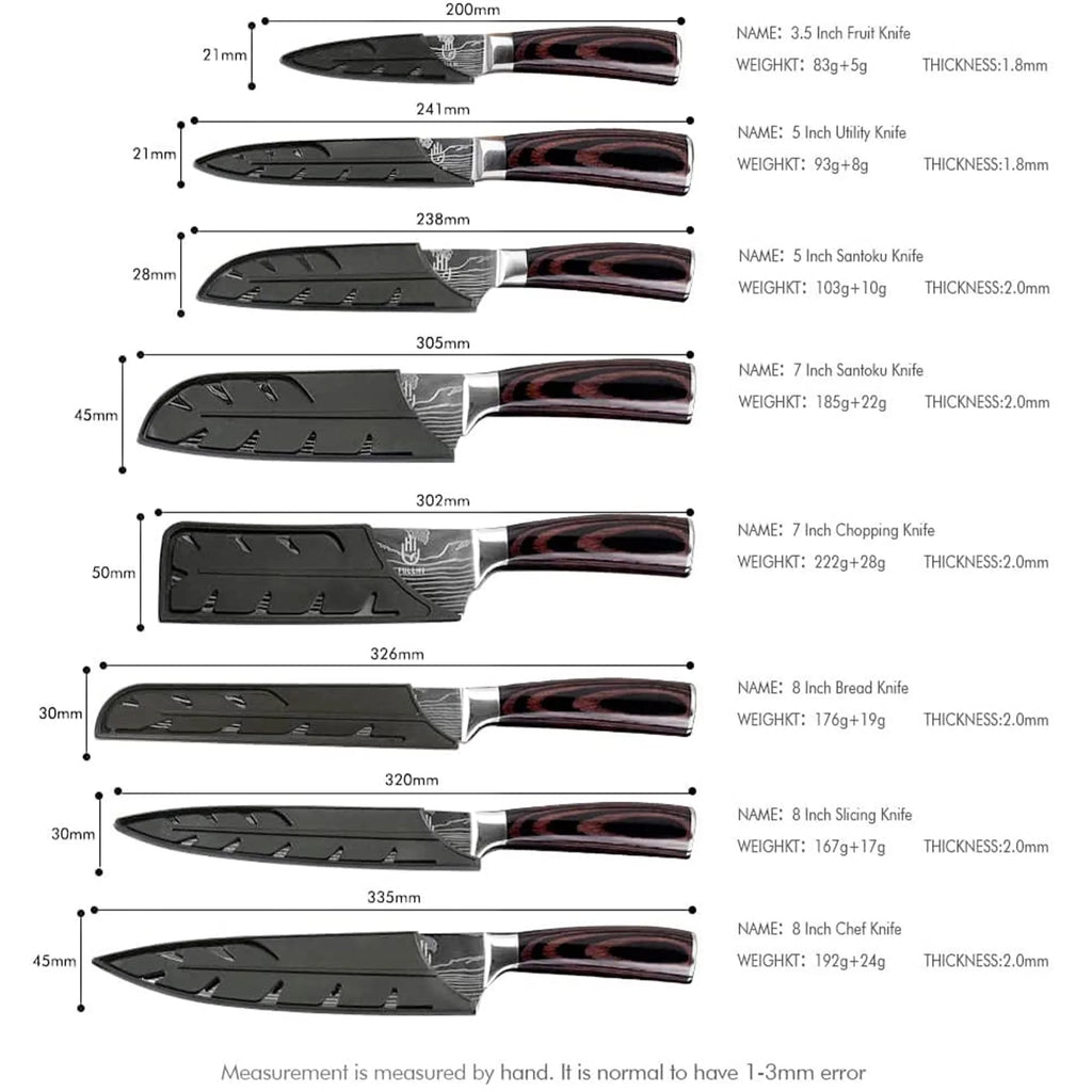 14 Pc German Stainless Steel Kitchen Knife Set S993042