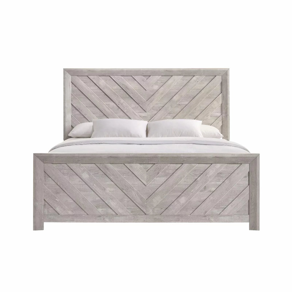 White Full Panel Bed K12311