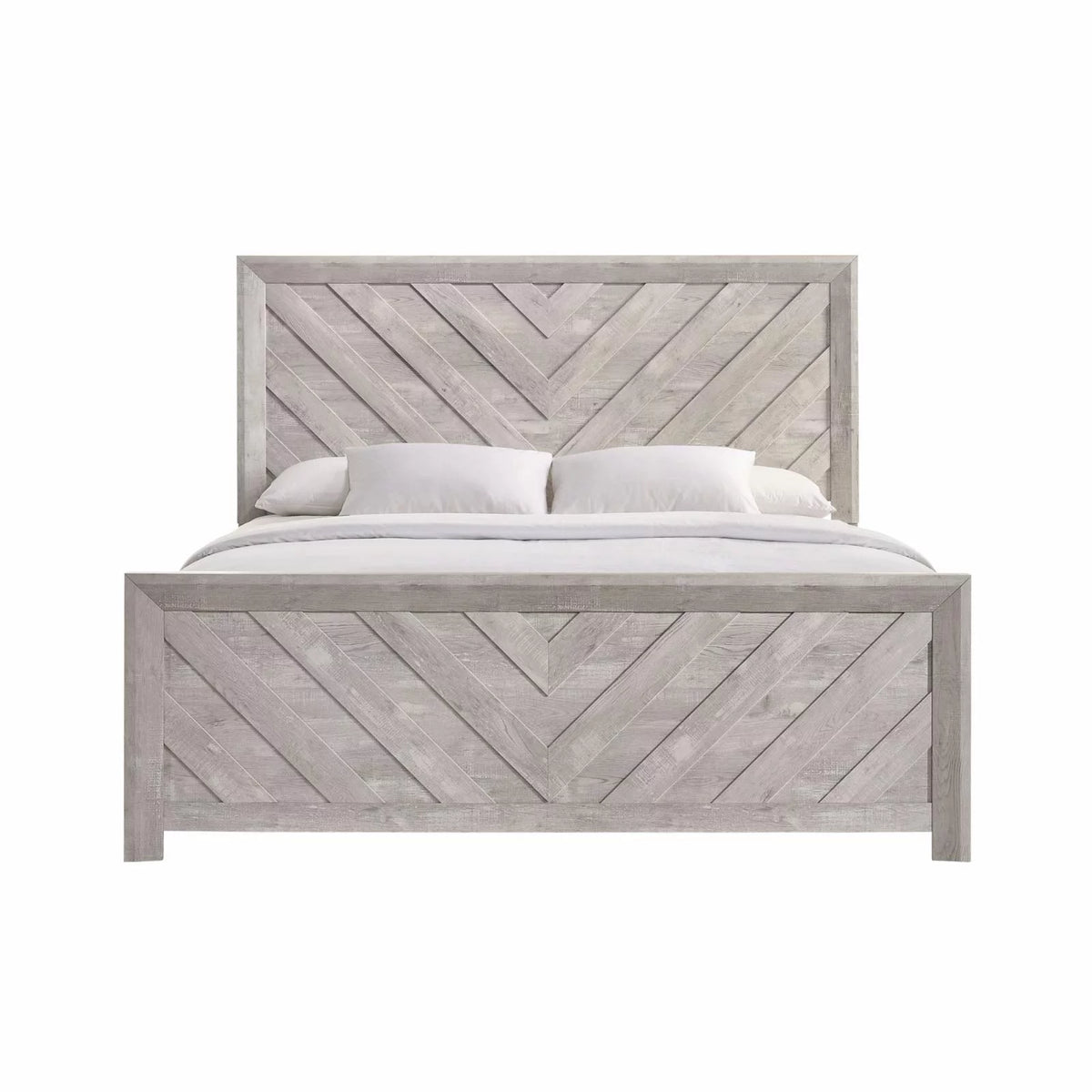 White Full Panel Bed K12311