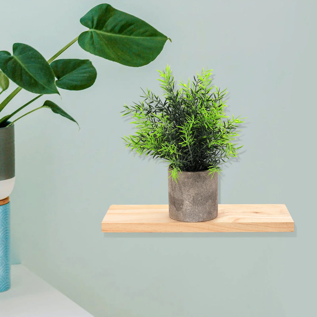 3 Sets of Wall-mounted Wooden Floating Shelf Kit H376578