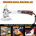 Camping Hatchet with Sheath Stainless Steel Wood Handle D305