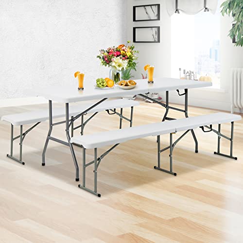 6ft White Folding Table P12397