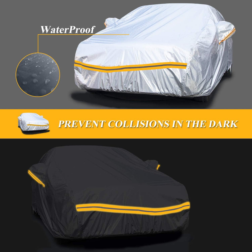 Waterproof All Weather Car Cover with Zipper Cotton O379110