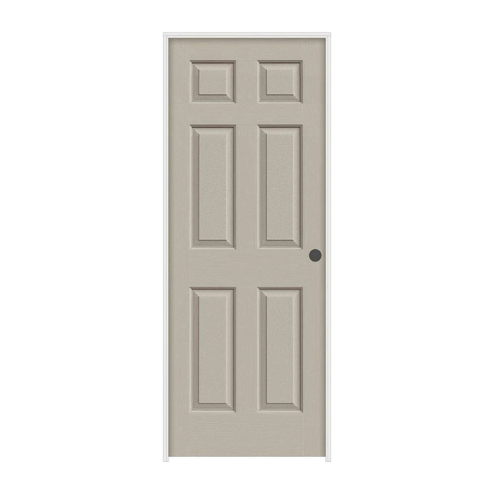 36 in. x 80 in. Desert Sand Painted Left-Hand Textured Molded Composite MDF Single Prehung Interior Door U649246