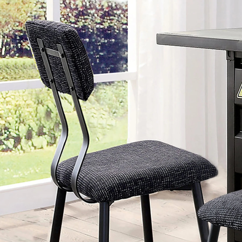 Industrial Black Bar Height Chairs Set of 2 F519472