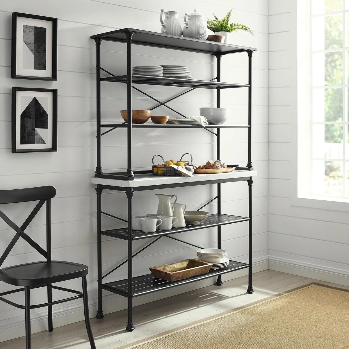 Matte Black Baker's Rack A115