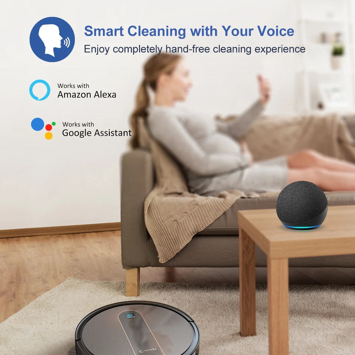 Robot Vacuum Cleaner and Mop, 2200Pa Suction N8484