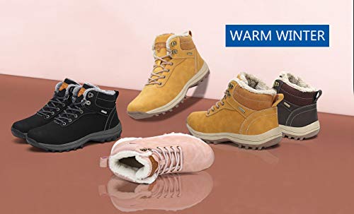 Mens Hiking Boots Winter Warm Snow Boot Water Resistant Non Slip Soft Lined C23232