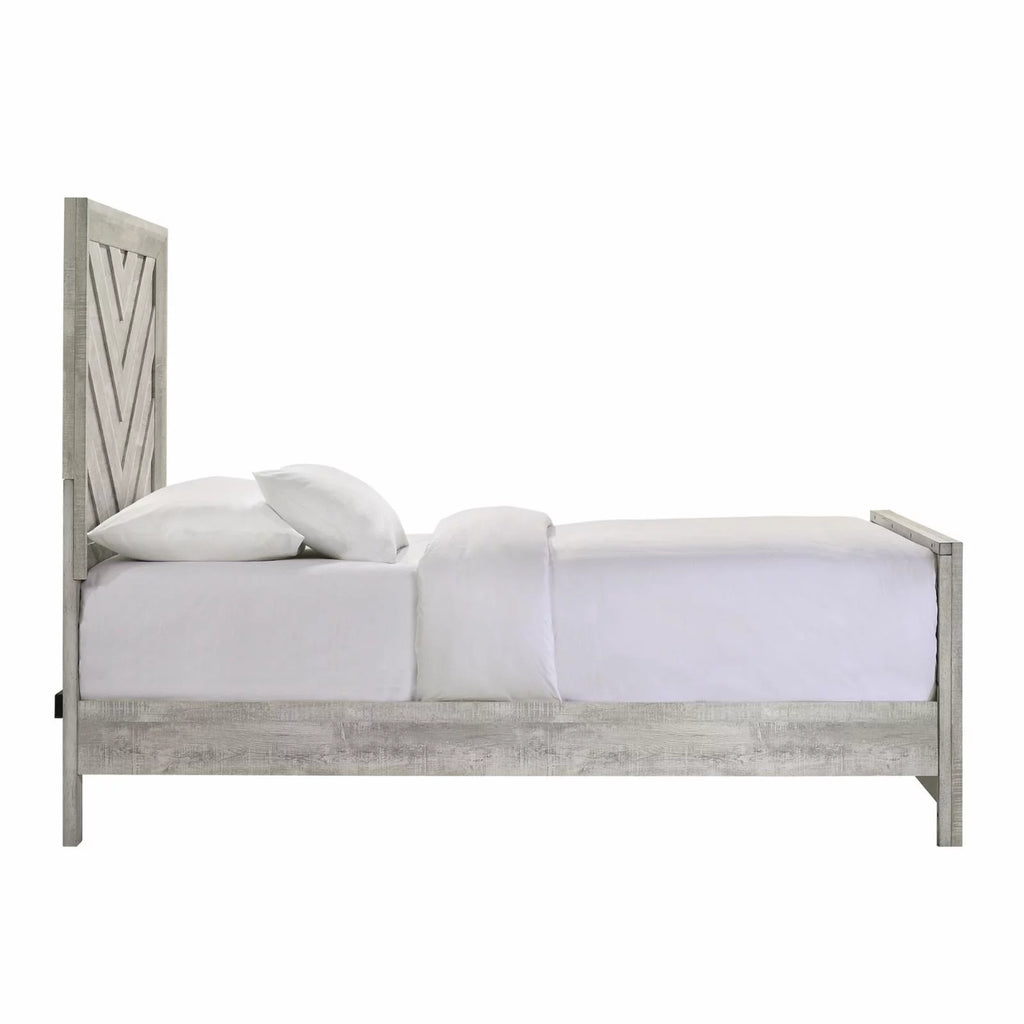 White Full Panel Bed K12311