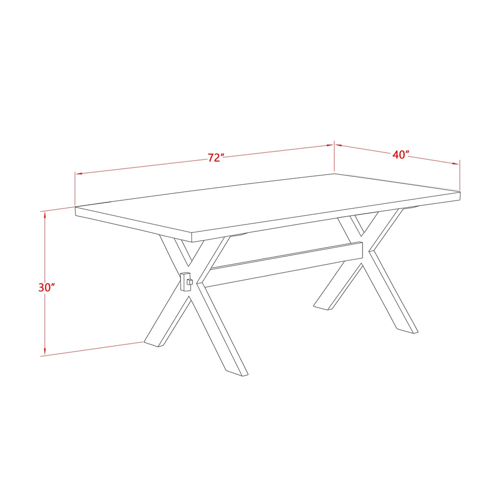 5 Piece Wood Dining Table Set P9075
