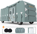 RV Cover, Extra-Thick 5 Layers Anti-UV Top Panel, Fits 40'-43' Motorhome, Water-Proof, with 2Pcs Extra Straps & 4 Tire Covers Z51406