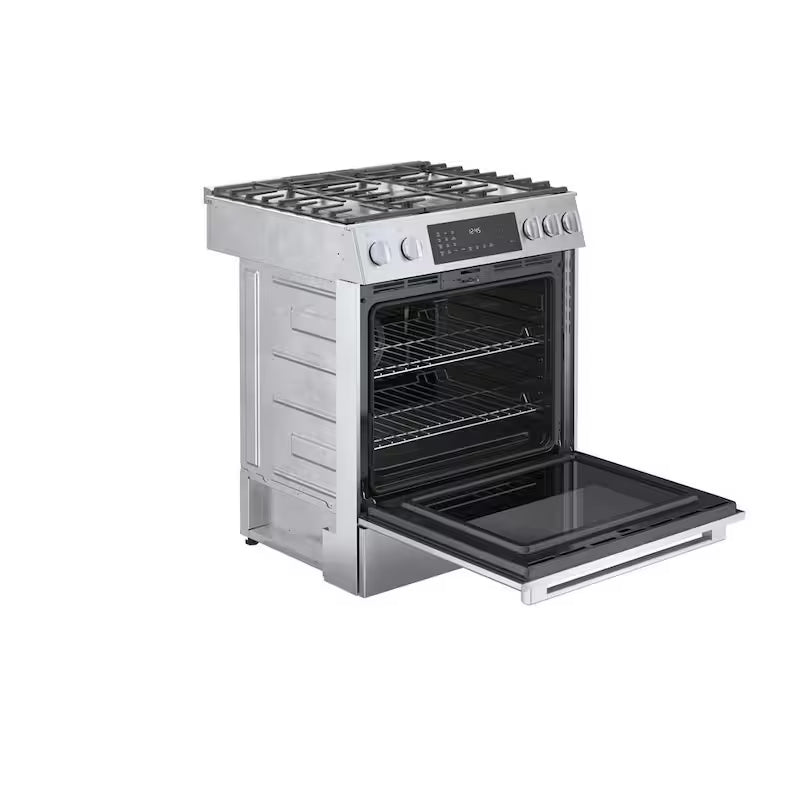 30 in. Slide-In Dual Fuel Range with Gas Stove and Electric Oven in Stainless Steel Q1299