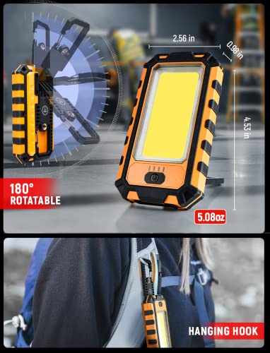 Rechargeable Magnetic LED Work Light 40W 1500Lumens 4 Lighting Modes I132440