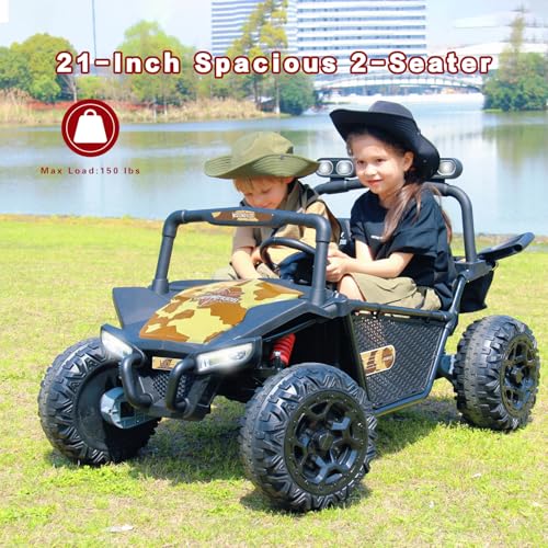 24V 2 Seat Electric Ride on Toy Car with 4 75W Motors J312