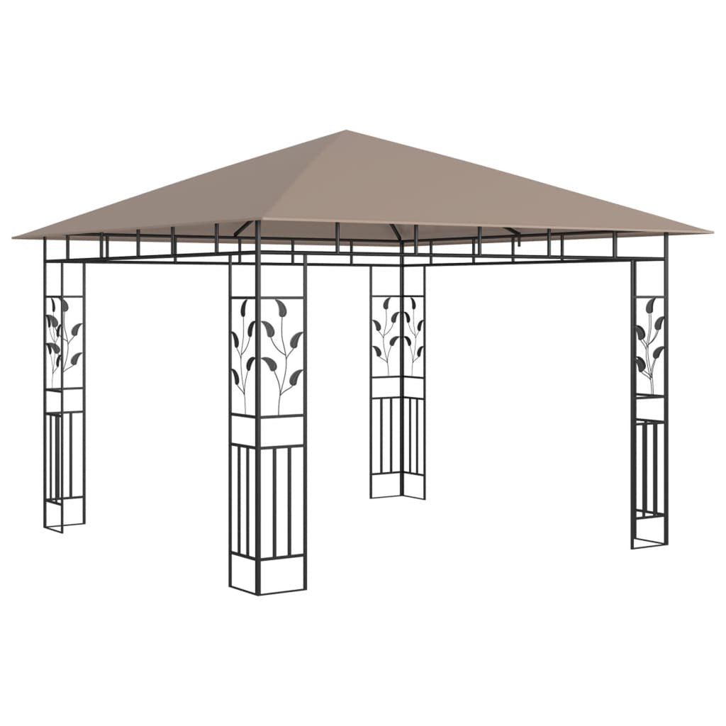 Taupe Gazebo with Mosquito Net K4438
