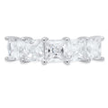 Princess Cut Genuine Cultured Diamond 18K White Gold Eternity Ring C218