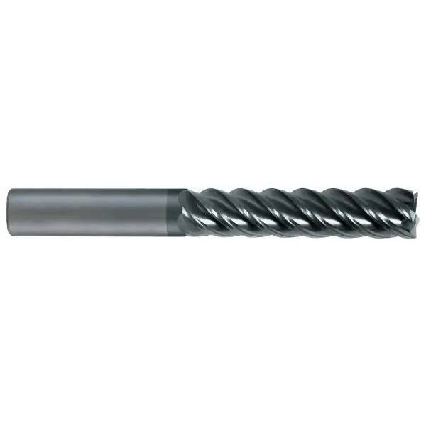 55CR V-Carb High Performance 5 Flute End Mill, Aluminum Titanium Nitride Coating, 1/2x22 Cutting Diameter, 5/8x22 Cutting F32570