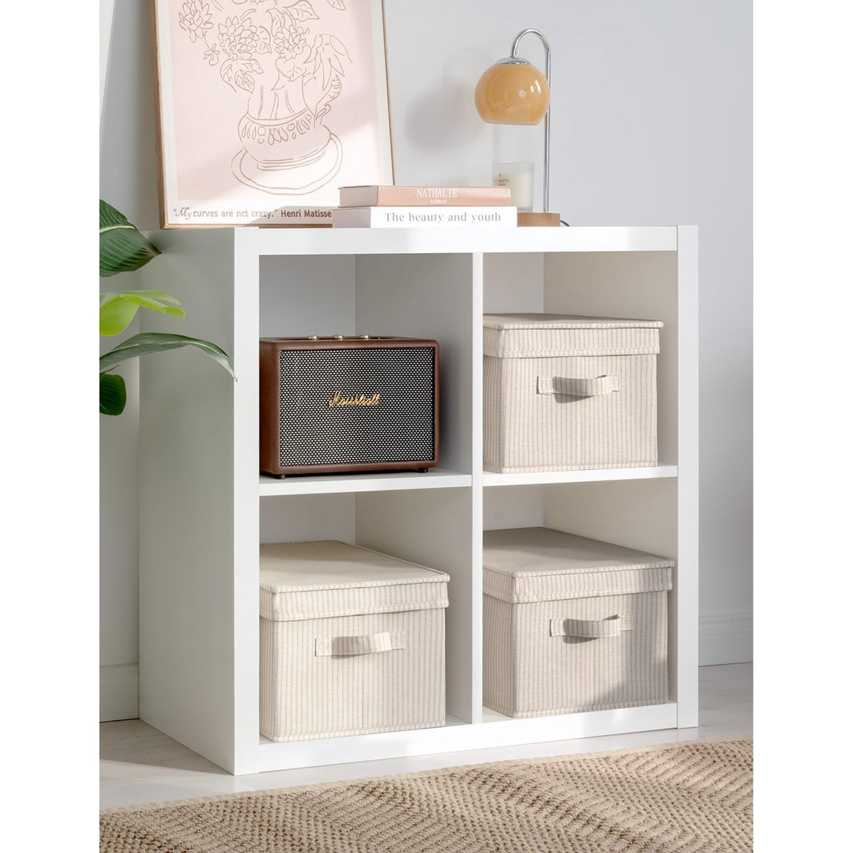 Gray Large 3-Pack Storage Bins with Lid M320