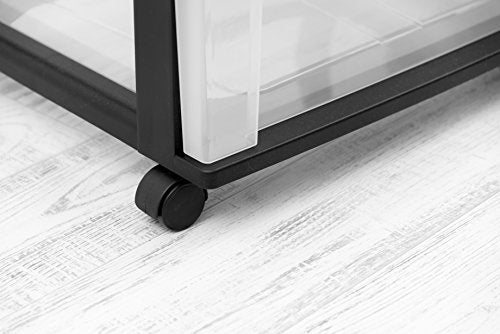 Black Plastic 5 Drawer Rolling Storage Organizer K61705