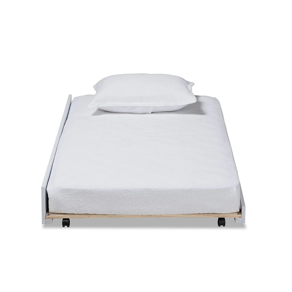 White Finished Wood Twin Size Trundle Q370552