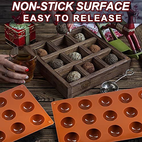 3 Pack Large 6-Cavity Semi Sphere Silicone Baking Molds T49750