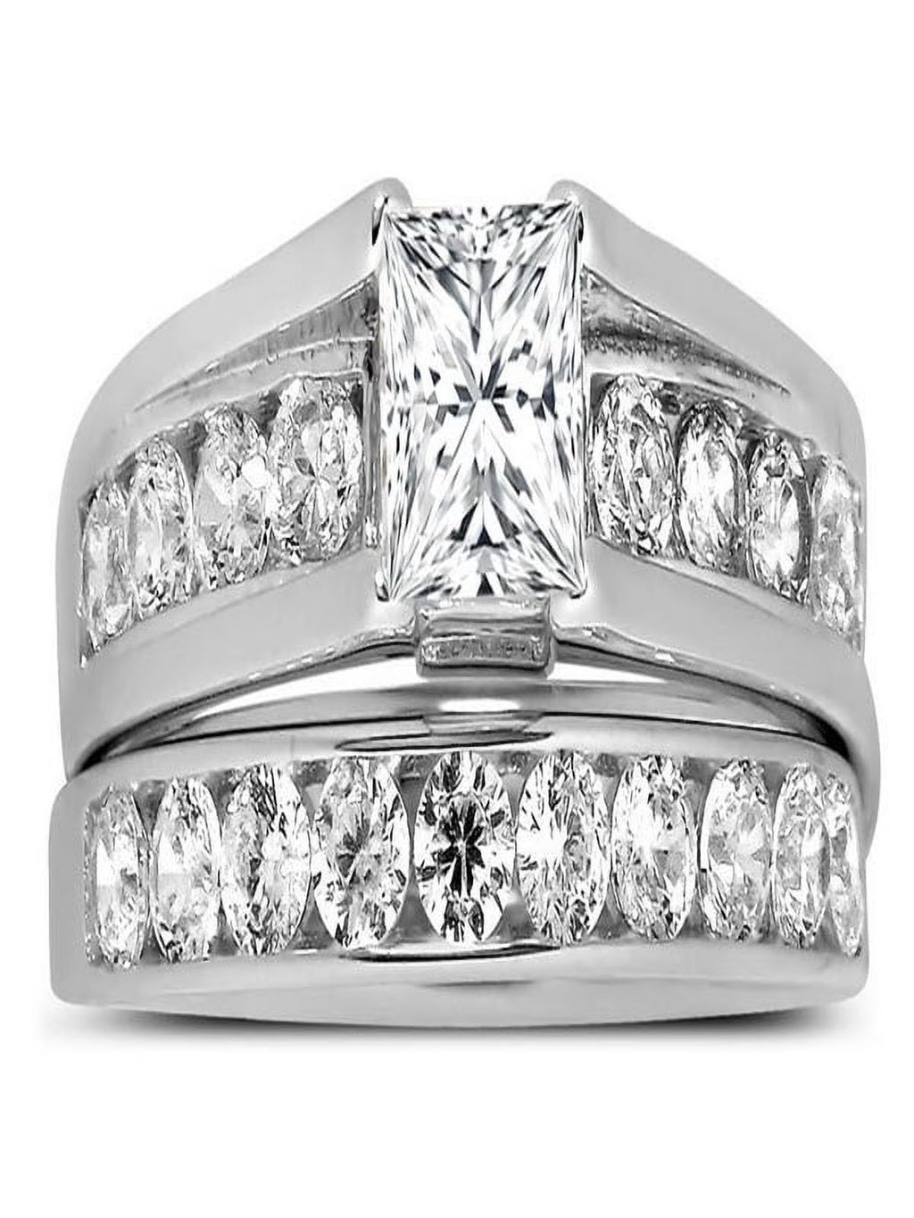 1 Carat Princess Diamond Engagement Ring in White Gold G359