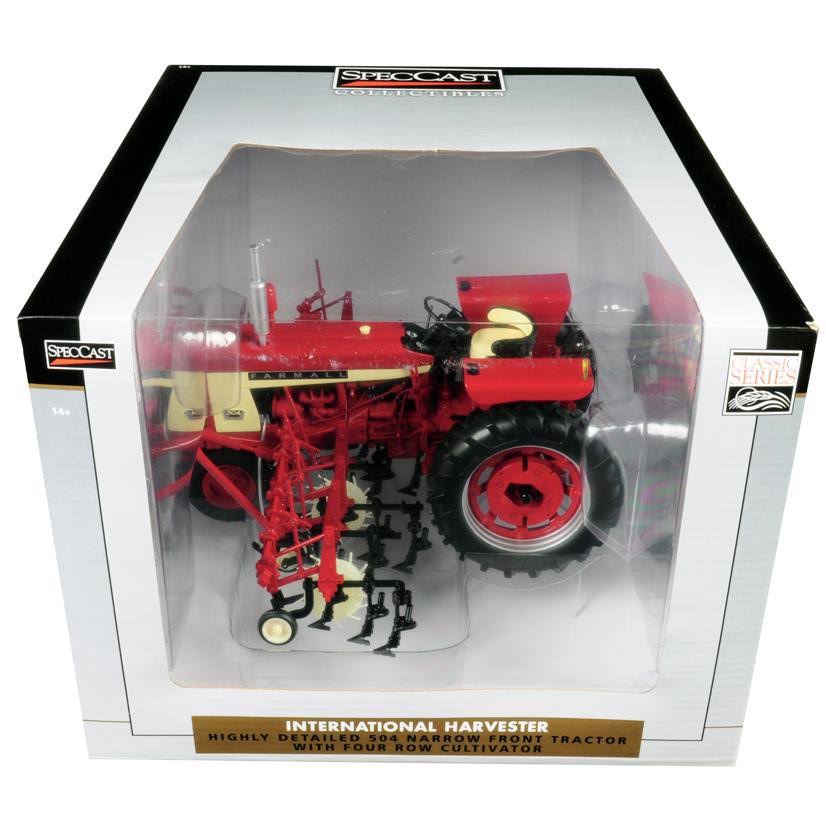 1/16 Scale International Harvester Farmall 504 Narrow Front Tractor with Four Row Cultivator W61843