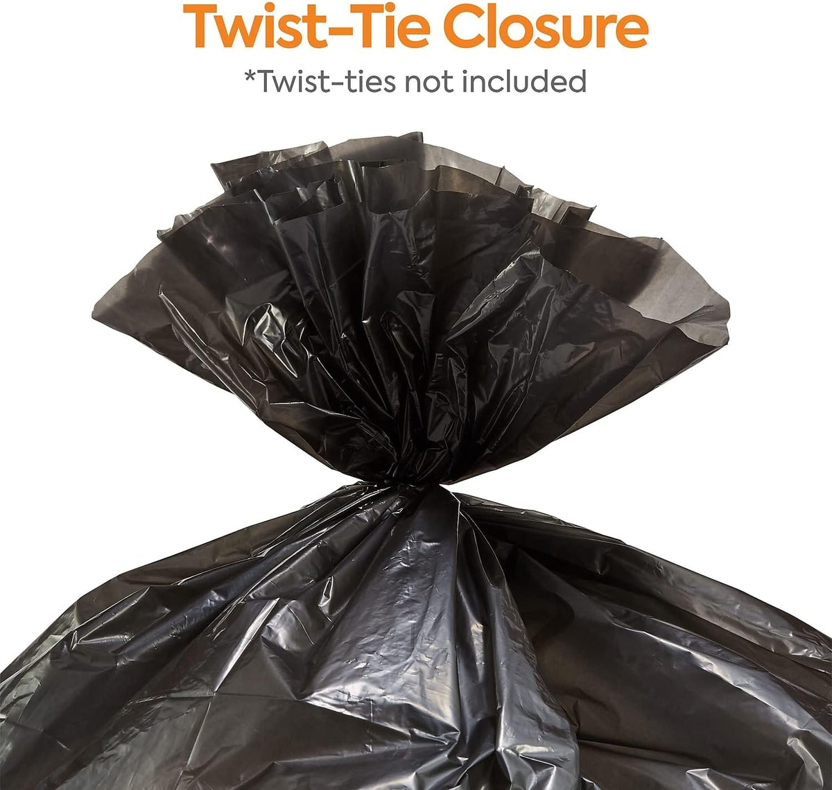 500 CT 7-10 Gal Black Trash Bags F137641