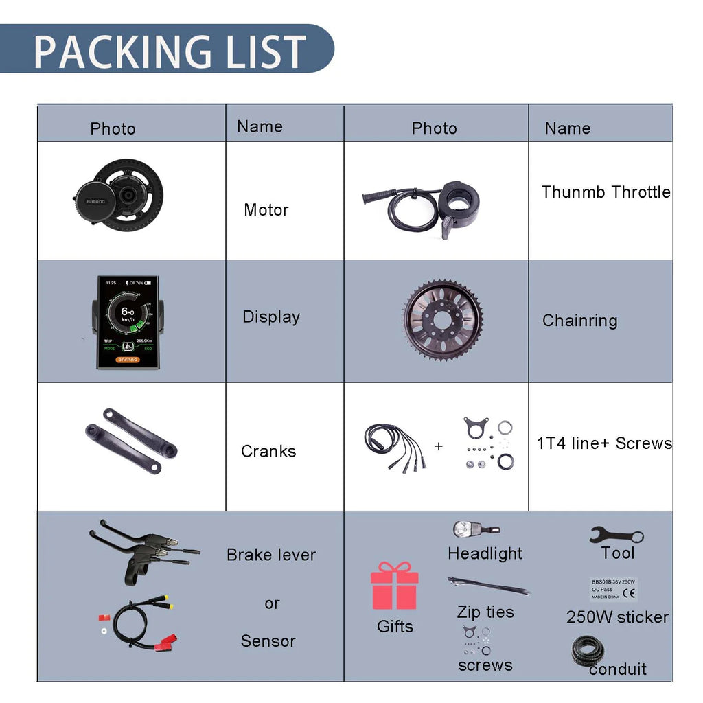 1000W 52V Mid Drive Motor Kit Electric Bicycle Conversion Kit C62586