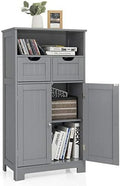 Grey Bathroom Floor Cabinet with 2 Doors and 2 Drawers I2252