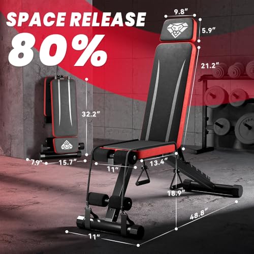 Adjustable Weight Bench with Headrest M8523