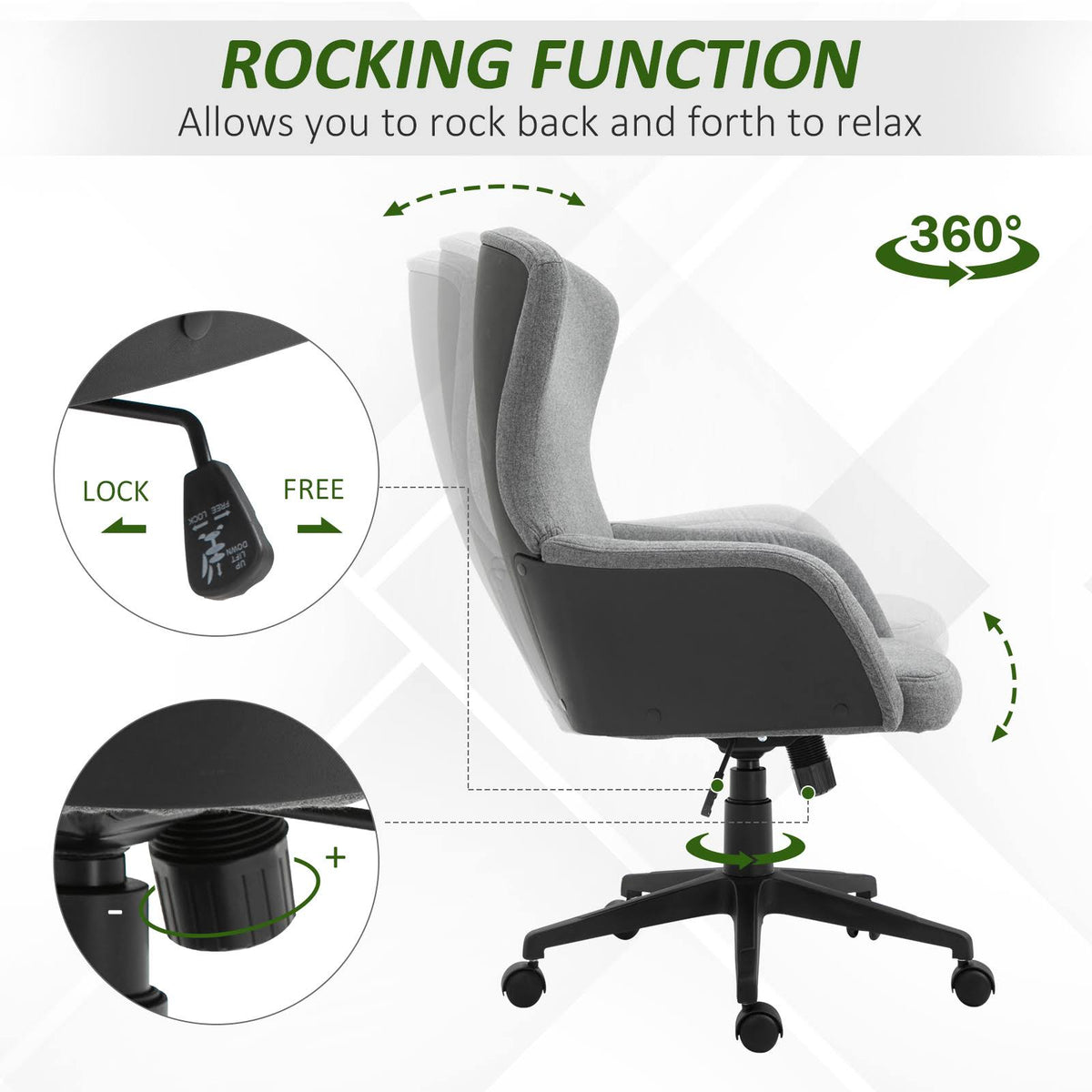 Ergonomic Office Chair with 5 Castor Q70220