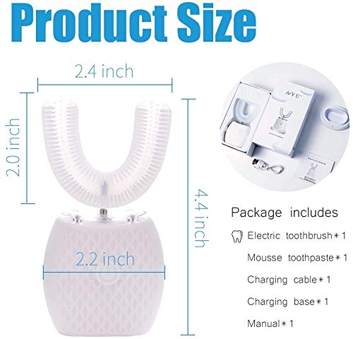 Ultrasonic U-Shaped 360° Electric Toothbrush (White) P419673