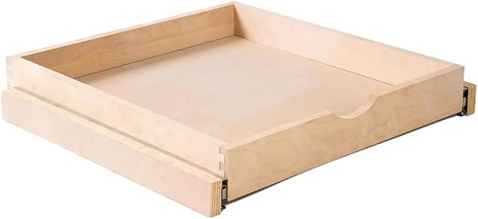 30W x 4H inch White Roll Out Tray with Soft Close P327