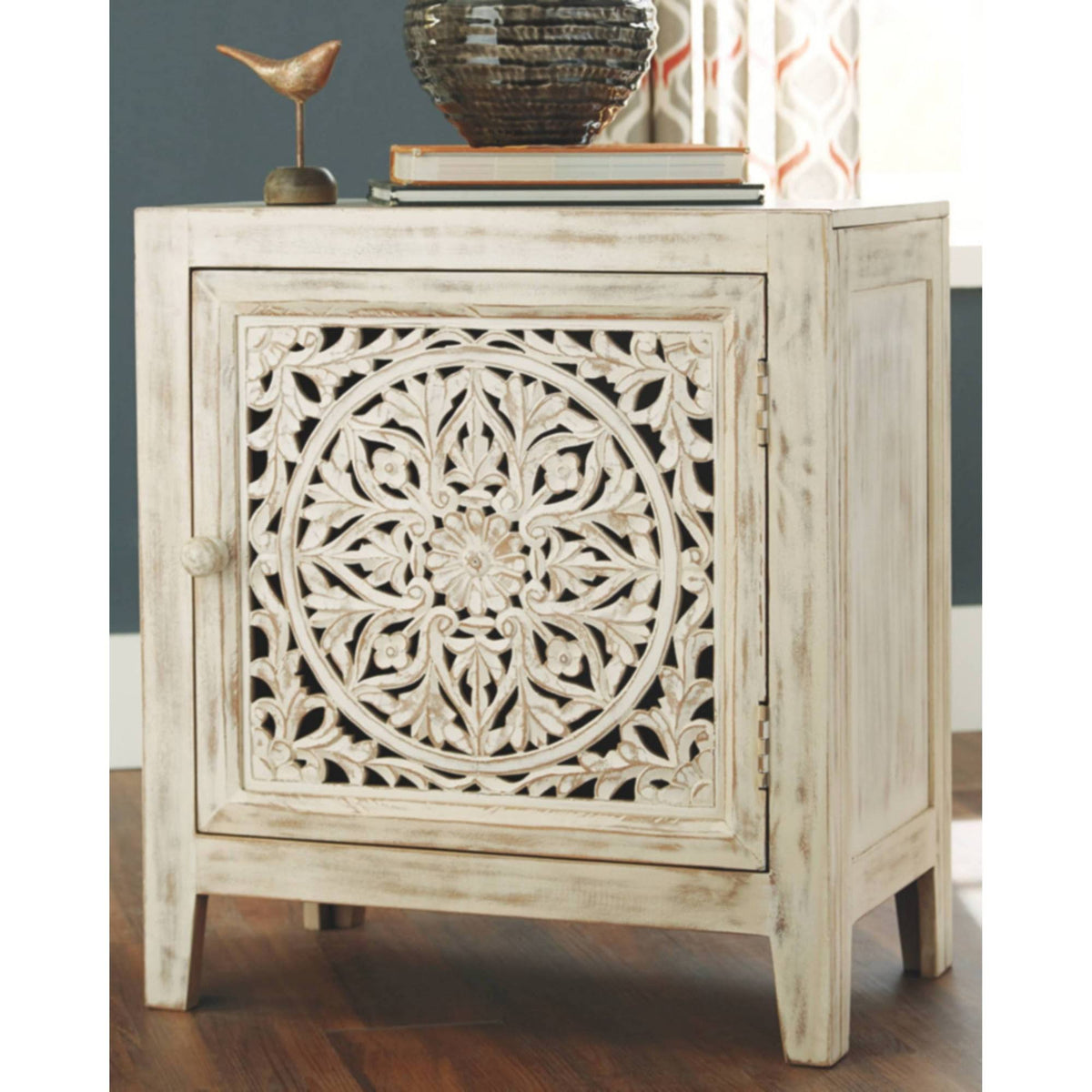 White Accent Cabinet A166040