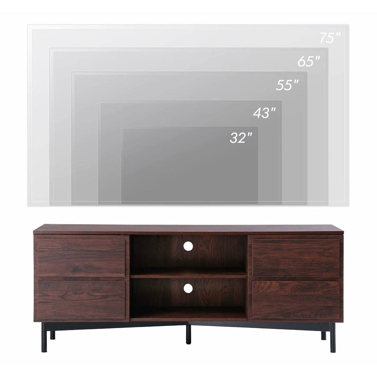 Walnut Media TV Stand O232436