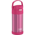 12 Oz Stainless Steel Water Bottle With Straw E26252