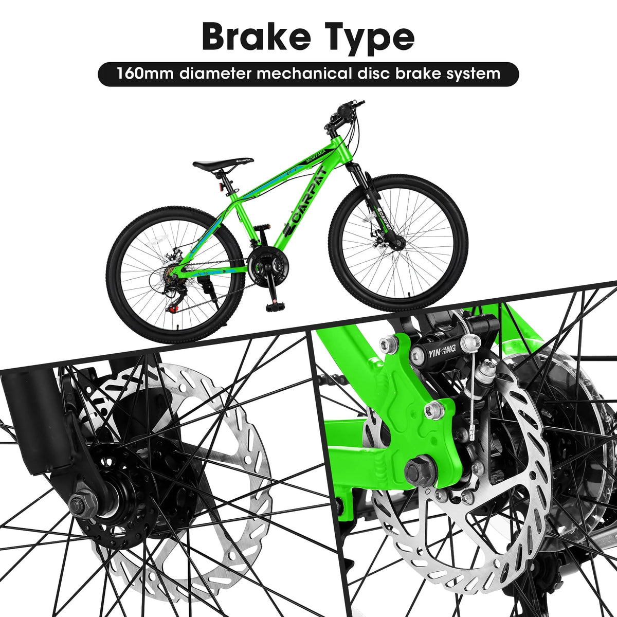 24 inch 21-Speed Mountain Bike with Disc Brake Q4530