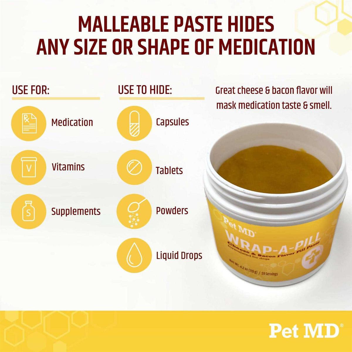 Cheese & Bacon Flavor Pill Paste for Dogs N43727