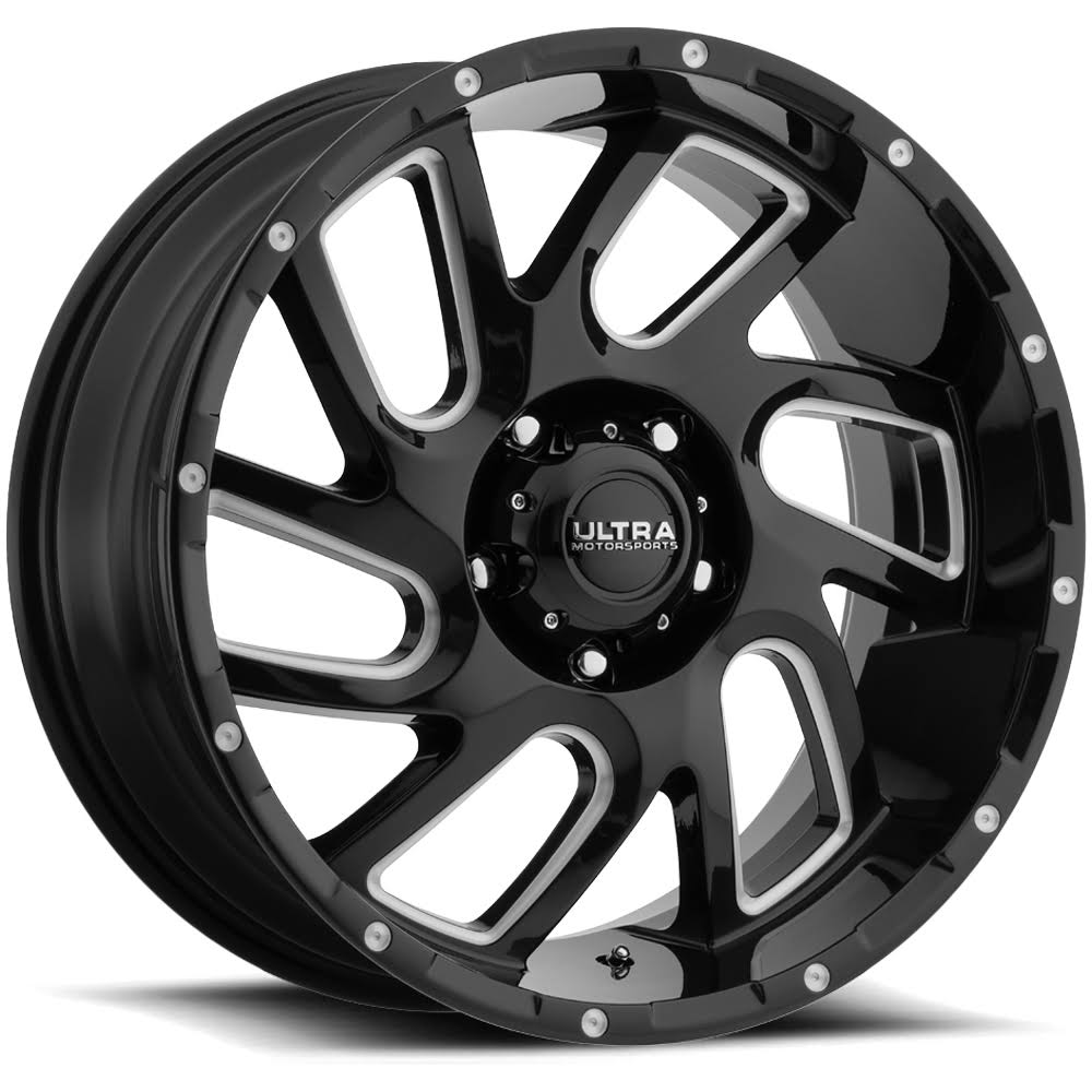 17x9 5x127 +10mm Black/Milled Wheel Rim M580860